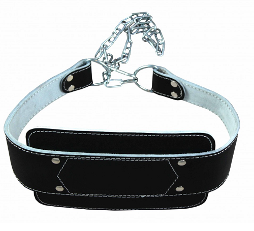 Dipgürtel mit Kette - Leder