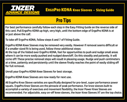 Inzer ErgoPro KONA Knee Sleeves
