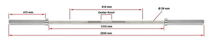 ATX Langhantelstange XTP Raw Powerlifting Bar- Typ 200 Standard Sleeve - Made in Germany!